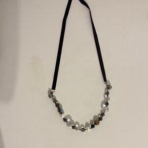 Cookie Lee velvet beaded necklace